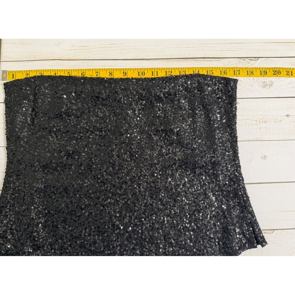 Eileen Fisher Black 100% Silk Sequin Tank Top Size PP (P2-P4) Holiday Party NYE - Picture 4 of 7